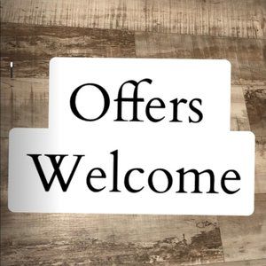 All reasonable offers accepted